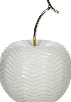 Dekoracje - Ozdoby*CN-120 Figurka jabłko Goldi 64 (biało/złoty)