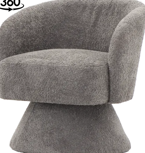 Fotele Wypoczynkowe*CN-259 Fotel obrotowy Lizbona 29 (boucle grafit)