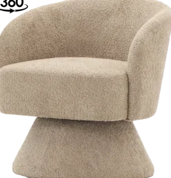 Fotele Wypoczynkowe*CN-259 Fotel obrotowy Lizbona 29 (boucle cappuccino)