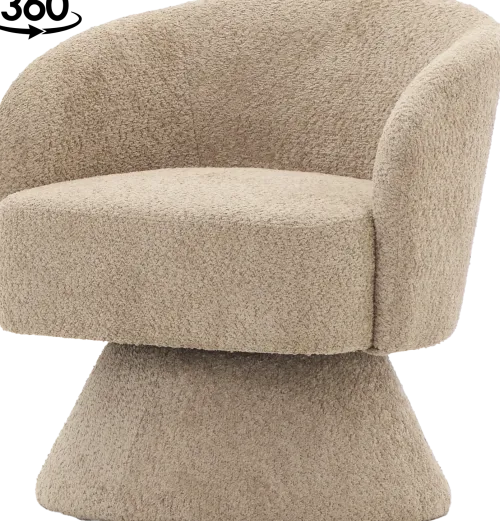 Fotele Wypoczynkowe*CN-259 Fotel obrotowy Lizbona 29 (boucle cappuccino)