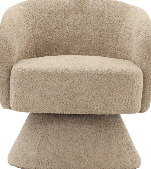 Fotele Wypoczynkowe*CN-259 Fotel obrotowy Lizbona 29 (boucle cappuccino)