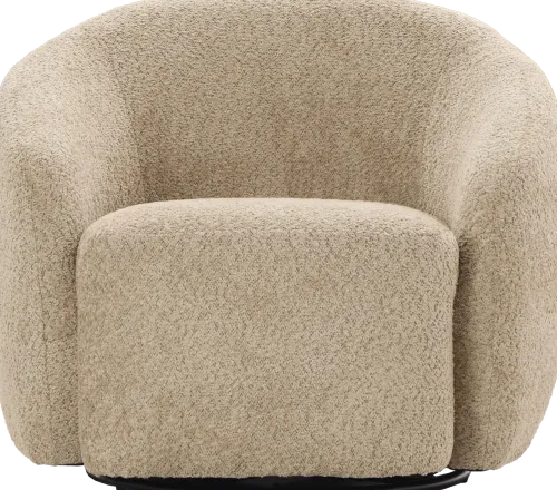 Fotele Wypoczynkowe*CN-272 Fotel obrotowy Purro 33 (boucle cappuccino)