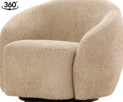 Fotele Wypoczynkowe*CN-272 Fotel obrotowy Purro 33 (boucle cappuccino)