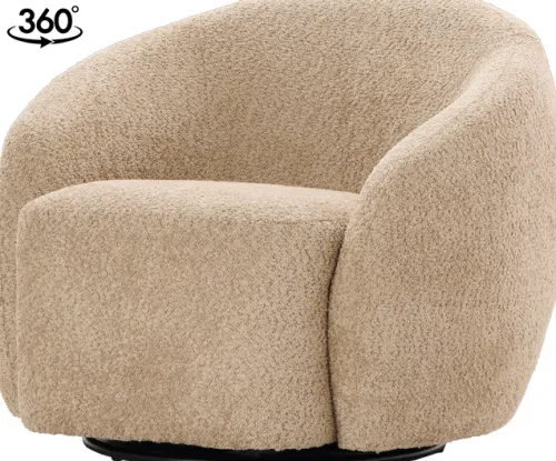 Fotele Wypoczynkowe*CN-272 Fotel obrotowy Purro 33 (boucle cappuccino)