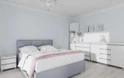 Komody|Komody Z Drzwiczkami*Bodzio Komoda Aga (biały połysk)