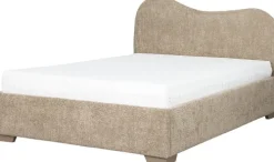 Łóżka|Łóżka*Bodzio Łóżko tapicerowane 140 Cloudi (boucle cappuccino) ze stelażem i pojemnikiem