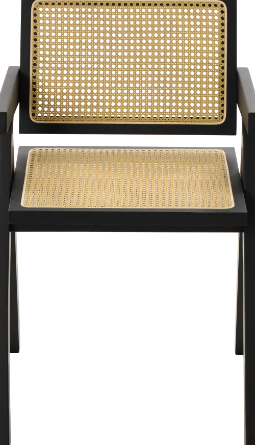 Krzesła Do Jadalni*CN-232 Krzesło drewniane Nerivo 41 (rattan/czarny)