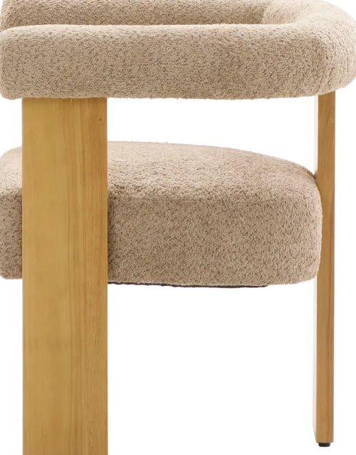 Krzesła Do Jadalni*CN-280 Krzesło drewniane Velu 43 (boucle cappuccino/jasne drewno)