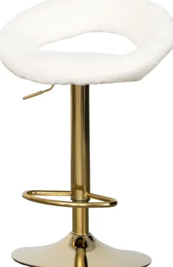 Krzesła Barowe (Hokery)*CN-88 Krzesło-hoker ROJAL (kremowy/złoty)