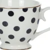 Kubki, Filiżanki I Miski*CN-177 Kubek ceramiczny Cindy (biały w czarne kropki)