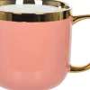 Kubki, Filiżanki I Miski*CN-176 Kubek ceramiczny Cindy 83 (różowy ze złotym paskiem)