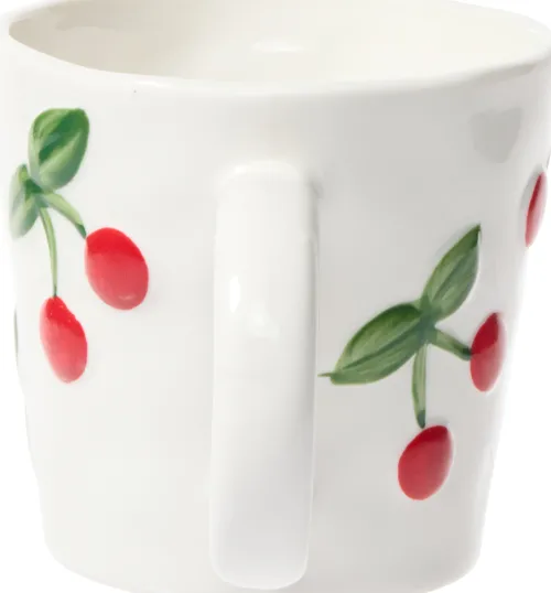 Kubki, Filiżanki I Miski*CN-200 Kubek Cherry 163 (biały w wiśnie)