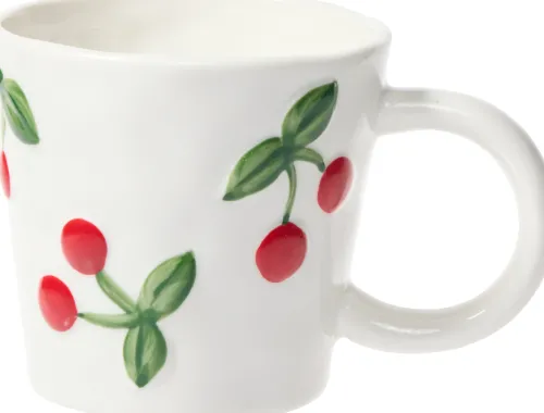 Kubki, Filiżanki I Miski*CN-200 Kubek Cherry 163 (biały w wiśnie)
