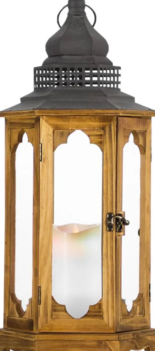 Lampki Nocne, Lampiony I Świece|Latarenki Do Salonu*CN-6 Lampion duży Dori (drewno)
