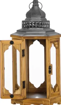 Lampki Nocne, Lampiony I Świece|Latarenki Do Salonu*CN-6 Lampion mały Dori (drewno)