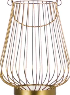 Lampki Nocne, Lampiony I Świece|Latarenki Do Salonu*CN-6 Lampion mały Marilena (złoty)