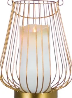 Lampki Nocne, Lampiony I Świece|Latarenki Do Salonu*CN-6 Lampion mały Marilena (złoty)