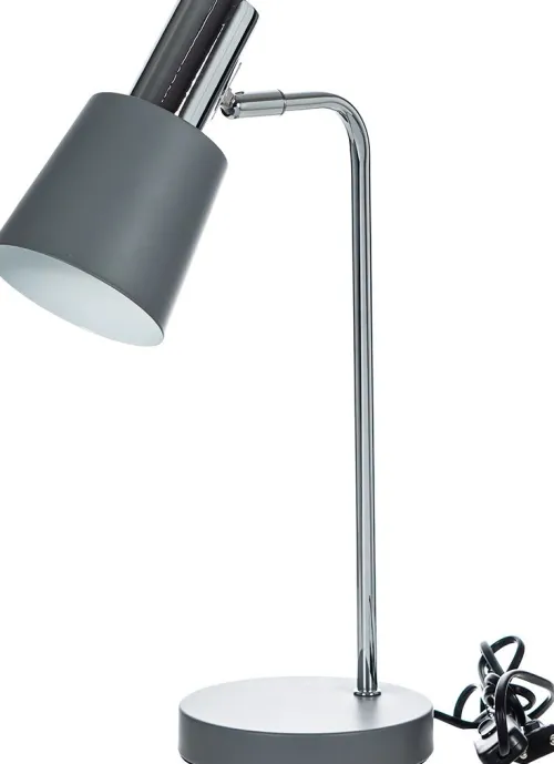 Lampki Nocne, Lampiony I Świece*CN-101 Lampka na biurko Boston 6 (szaro/srebrny)