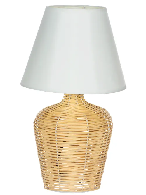 Lampki Nocne, Lampiony I Świece*CN-33 Lampka nocna Naturos 13 (rattan/biały)