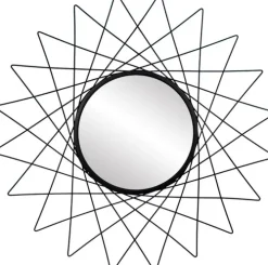 Lustra|Lustra Okrągłe*CN-90 Lustro metalowe Geo 1 (czarny)