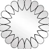 Lustra|Lustra Okrągłe*CN-106 Lustro Risano 6 (czarny)