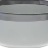 Kubki, Filiżanki I Miski*CN-176 Miseczka ceramiczna Cindy 83 szara ze srebrnym paskiem