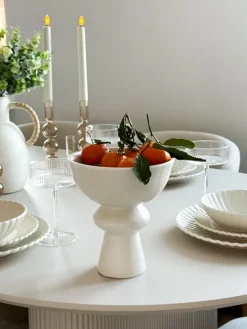 Dekoracje - Ozdoby*CN-216 Miska ceramiczna na nóżce Pearl 17
