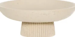 Dekoracje - Ozdoby*CN-216 Miska na nóżce duża Stone 28 (beżowy)