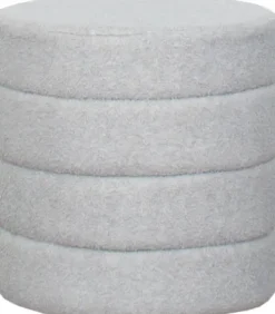 Pufy Tapicerowane|Pufy I Siedziska*CN-137 Pufa Teddy szara