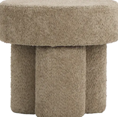 Pufy Tapicerowane|Pufy I Siedziska*CN-248 Puf Grzybek (boucle cappuccino)
