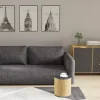 Meble Do Salonu*Bodzio Salon - kanapa Softina (boucle grafit) i kolekcja Floryda (grafit/dąb soma ciemny)