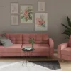 Meble Do Salonu*Bodzio Salon - sofa i fotel Sewilla (plusz brudny róż)