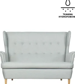 Sofy I Kanapy|Sofy Nierozkładane*Bodzio Sofa 2-osobowa Werina (elegantis jasny szary)