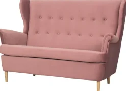 Sofy I Kanapy|Sofy Nierozkładane*Bodzio Sofa 2-osobowa Werina (plusz brudny róż)