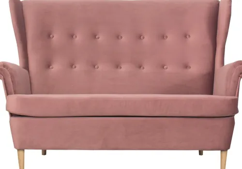 Sofy I Kanapy|Sofy Nierozkładane*Bodzio Sofa 2-osobowa Werina (plusz brudny róż)