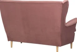 Sofy I Kanapy|Sofy Nierozkładane*Bodzio Sofa 2-osobowa Werina (plusz brudny róż)