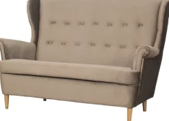 Sofy I Kanapy|Sofy Nierozkładane*Bodzio Sofa 2-osobowa Werina (plusz brąz)
