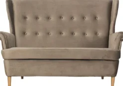 Sofy I Kanapy|Sofy Nierozkładane*Bodzio Sofa 2-osobowa Werina (plusz brąz)
