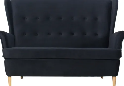 Sofy I Kanapy|Sofy Rozkładane*Bodzio Sofa 2-osobowa Werina (plusz czarny)