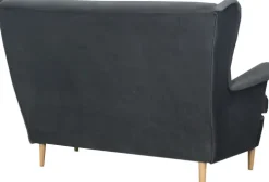 Sofy I Kanapy|Sofy Nierozkładane*Bodzio Sofa 2-osobowa Werina (plusz grafit)