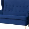 Sofy I Kanapy|Sofy Nierozkładane*Bodzio Sofa 2-osobowa Werina (plusz granat)