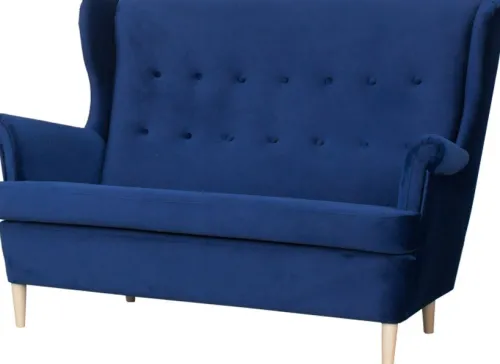 Sofy I Kanapy|Sofy Nierozkładane*Bodzio Sofa 2-osobowa Werina (plusz granat)