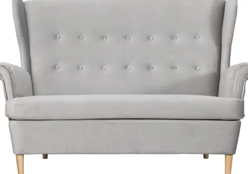Sofy I Kanapy|Sofy Nierozkładane*Bodzio Sofa 2-osobowa Werina (plusz srebrzysty)