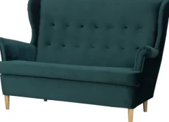 Sofy I Kanapy|Sofy Nierozkładane*Bodzio Sofa 2-osobowa Werina (plusz zieleń)