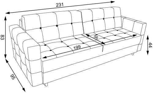Sofy I Kanapy|Sofy I Kanapy*Bodzio Sofa Paris (plusz beż)
