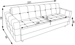 Sofy I Kanapy|Sofy Rozkładane*Bodzio Sofa Paris (plusz grafit)