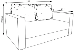 Sofy Rozkładane*Bodzio Sofa rozkladana Milano (sztruks czekoladowy brąz)