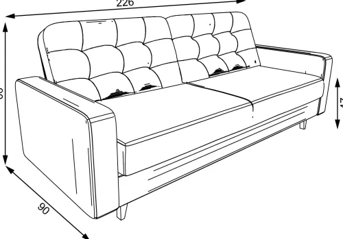 Sofy I Kanapy|Sofy Rozkładane*Bodzio Sofa Sewilla (boucle grafit)
