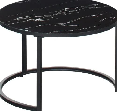 Stoliki|Stoliki I Ławy Do Salonu*CN-160 Stolik kawowy 60cm Marbi 9 (czarny-marmur)