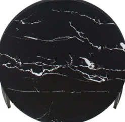 Stoliki|Stoliki I Ławy Do Salonu*CN-160 Stolik kawowy 80cm Marbi 9 (czarny-marmur)